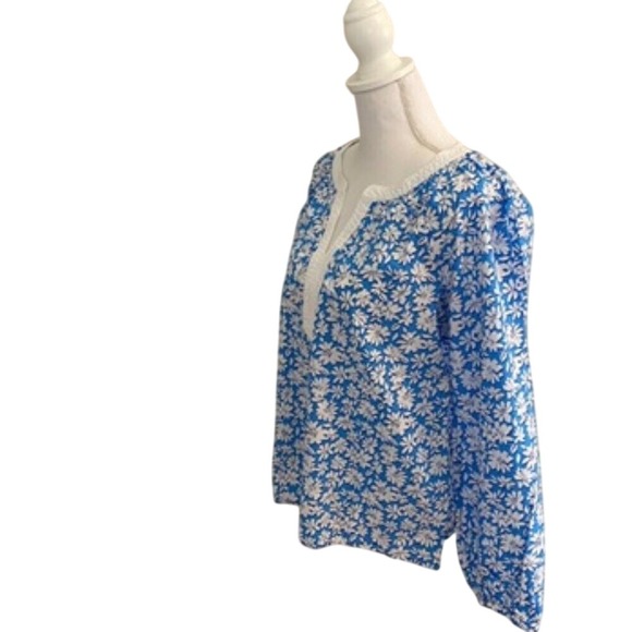 Lily Pulitzer Camryn Tunic Lunar Blue Palm Beach petals NWT Size M - Picture 2 of 4